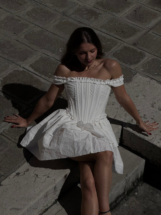 Elisabeth set corset & skirt blue