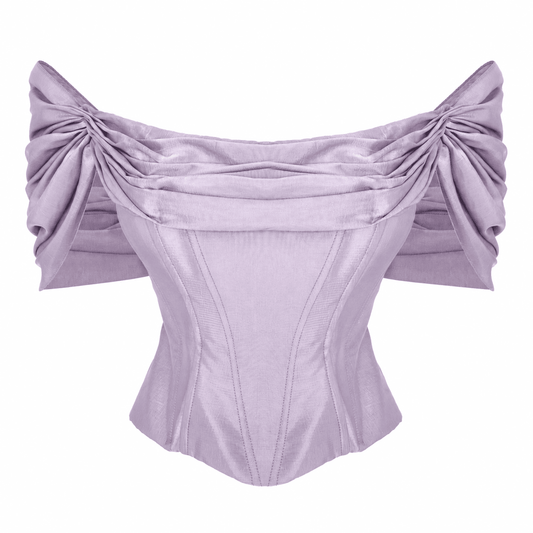 Reign ruffle corset top lila
