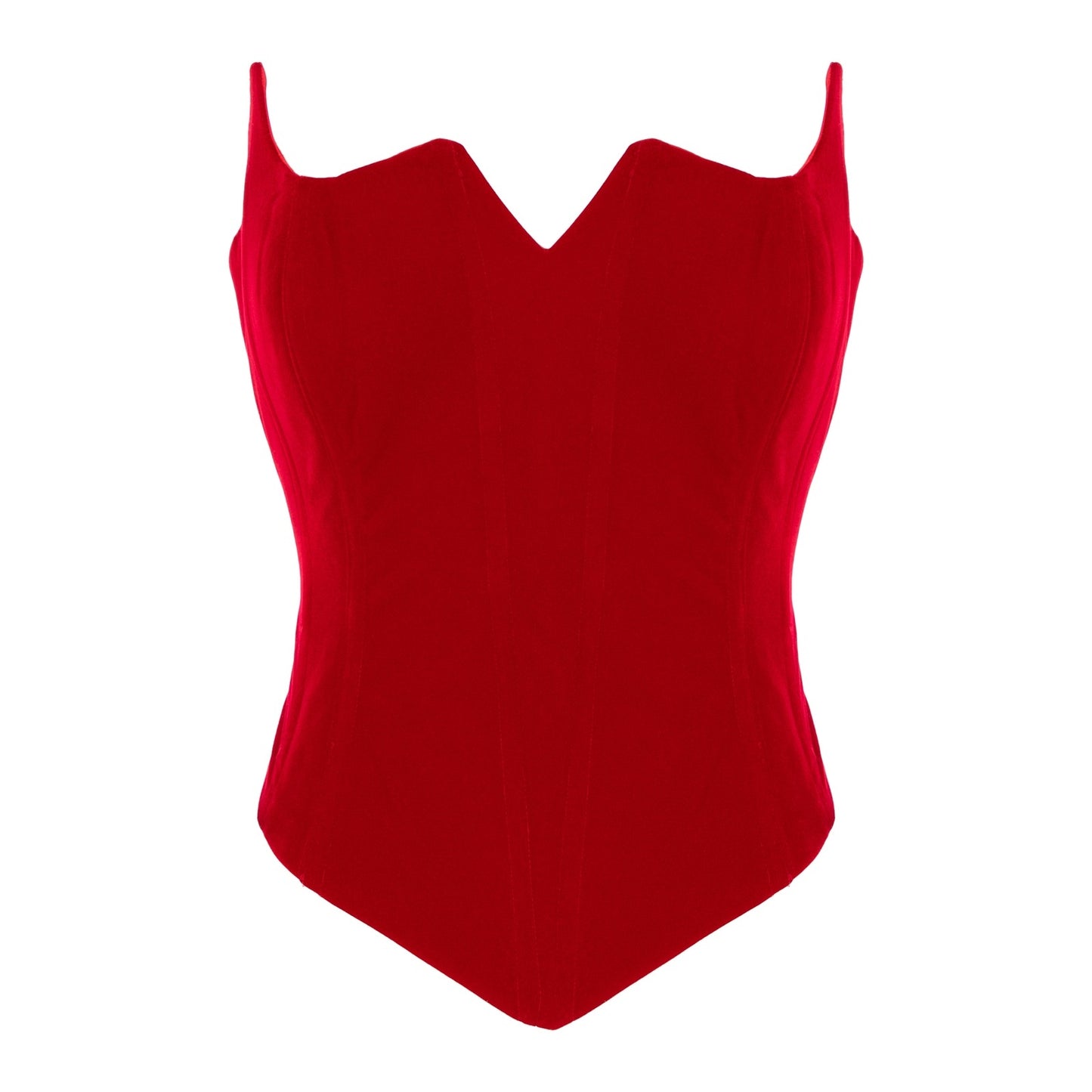 Feel Me fuchsia velvet corset