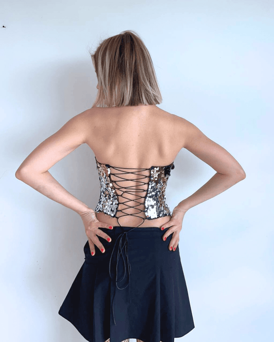 Copy of "SPARKLE" corset in black