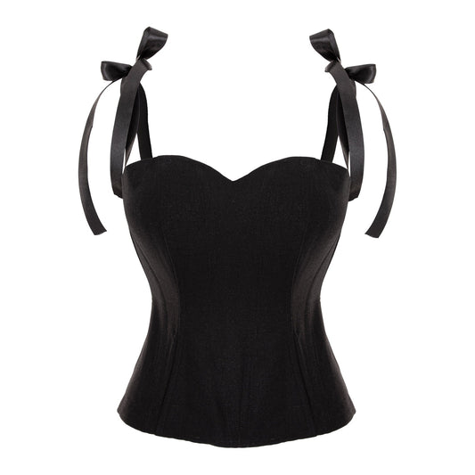 Bow Down corset with detachable straps